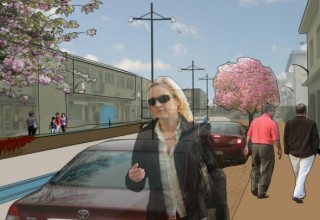 Yksityiskohta Airix Ympäristön konseptitarjouksesta Veden välke.