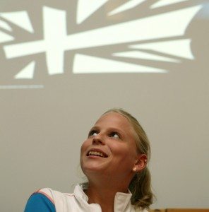 Pyörätuolikelaaja Amanda Kotaja. Kuva: Suomen Paralympiakomitea.