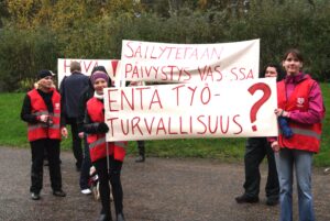 Tehyn mielenilmaus kaupungintalolla