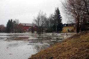 Loimijoki tulvii Huittisissa