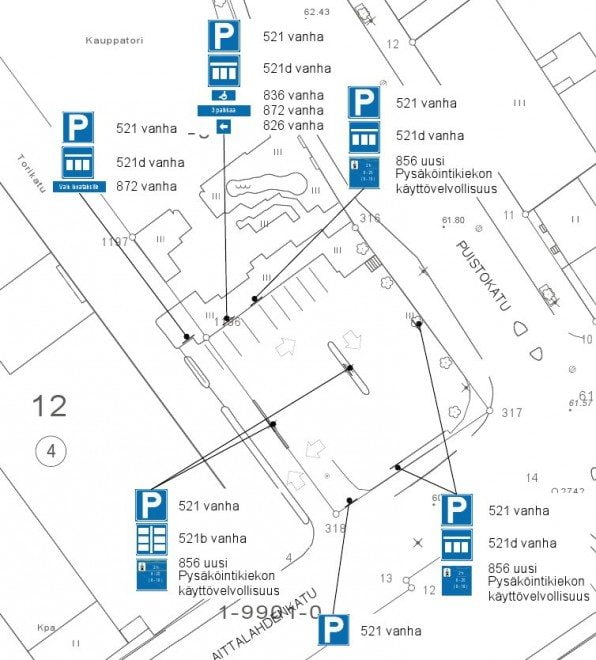 Torikadun pysäköintialue