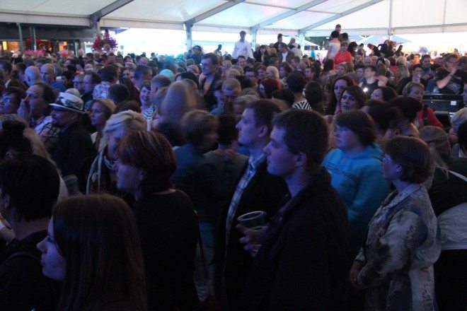 Tunnelma yleisössä oli tiivis.