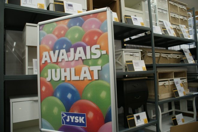 Jyskin myymälää.