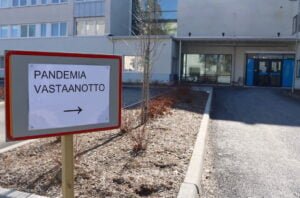 pandemiavastaanotto kyltti