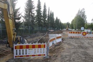 tietyo kaivuutyo tie parannus kaivuri kaivinkone katu