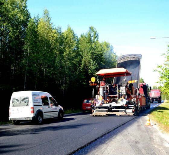 Päällystystyömaa, asfaltointi