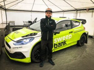 Henkka Haapamaki tayssahkoauto SweepBank RallyX Nordic Ruotsi Holjes