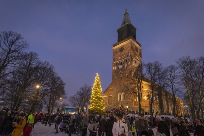 Turku, tuomiokirkko, joulukuusi