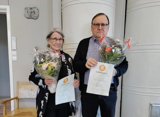 Ulla Aaltonen ja Paavo Törmälä nosto