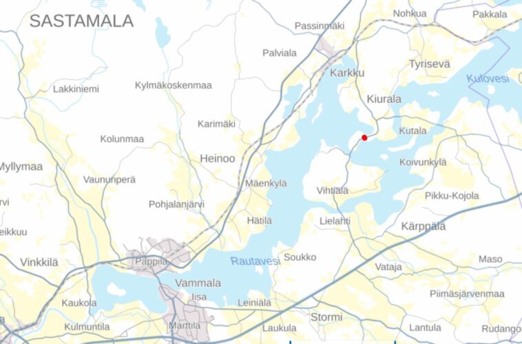 Kiuralan silta, kartta