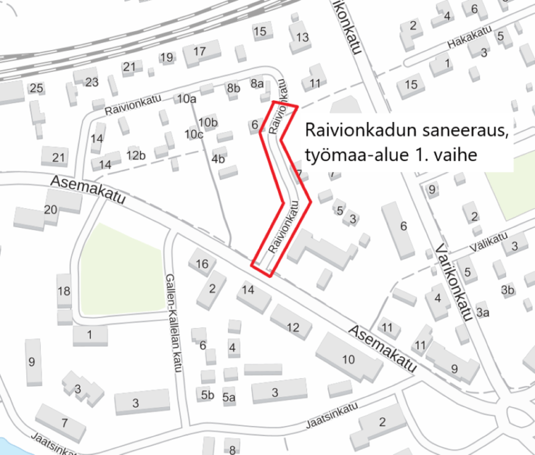 Sastamala, Raivionkadun työmaa