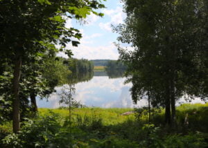 Kiikka-maisema, Kiikan seurakuntatalo, Kokemäenjoki