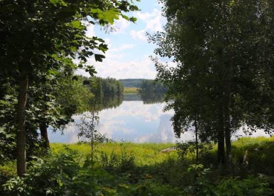 Kiikka-maisema, Kiikan seurakuntatalo, Kokemäenjoki