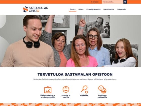 Sastamalan Opiston uudet kotisivut