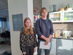 Juho Lahtinen, Emilia Kiuru, Lauttakylän lukio