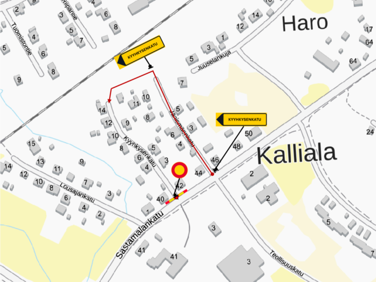 Sastamala, Kyyhkysenkatu