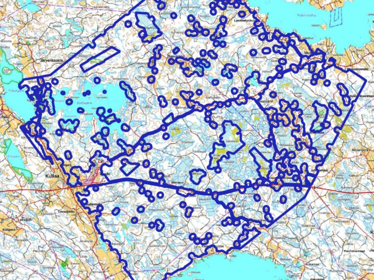 Carrigel, varausalue kartalla