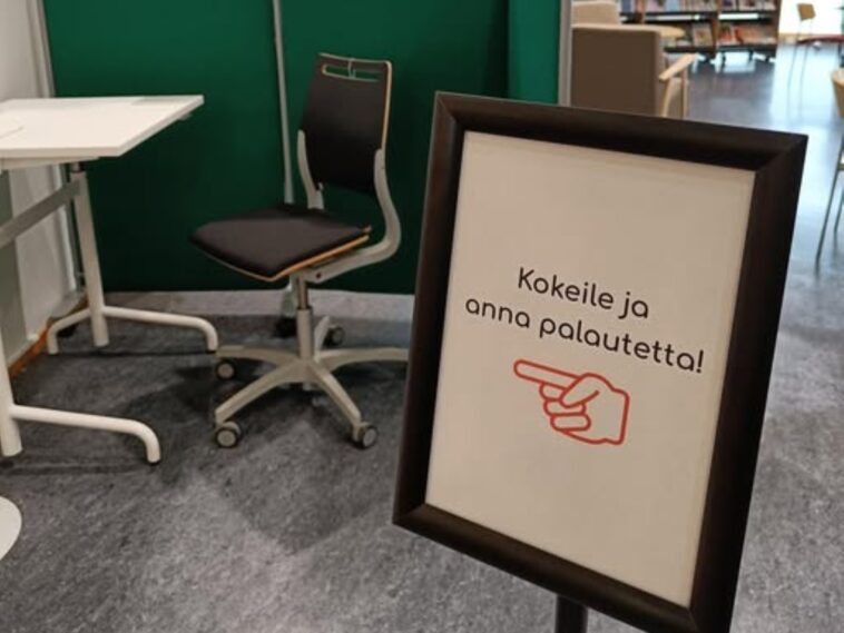 Huittisten pääkirjasto, kalustekokeilu