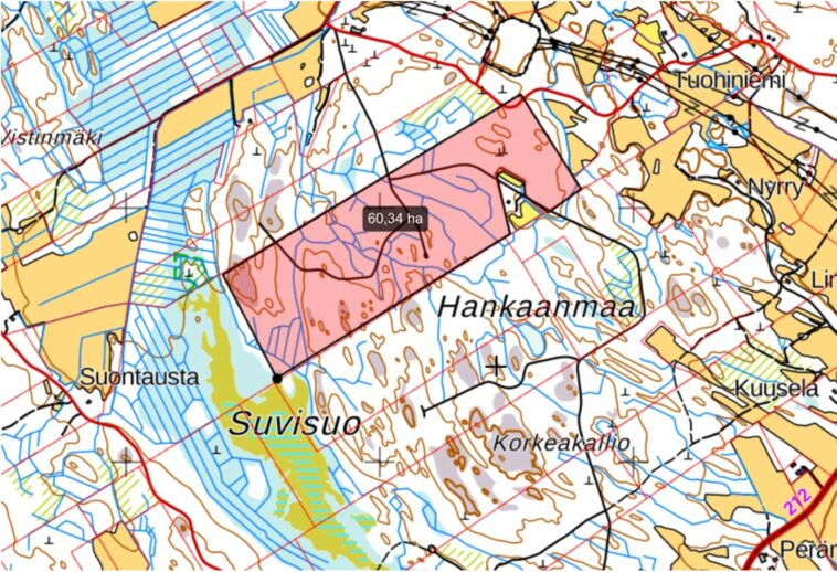 Huittinen, datakeskus, kartta