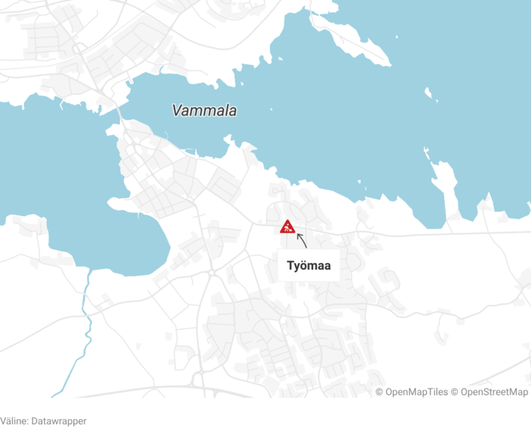 Raholankadun ja Tampereentien vesihuoltotyömaa