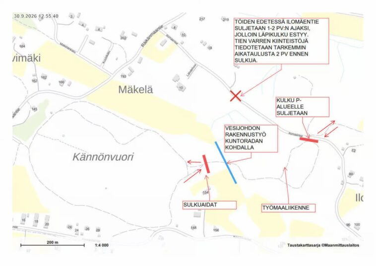 Vesihuoltotyö, Huittinen, Kännönvuori