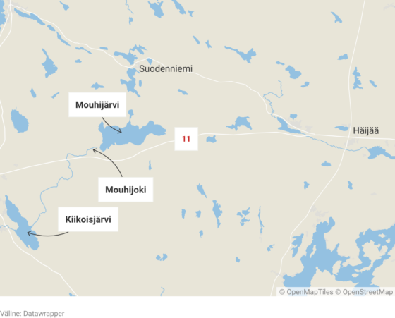Mouhijärvi, Mouhijoki, Kiikoisjärvi